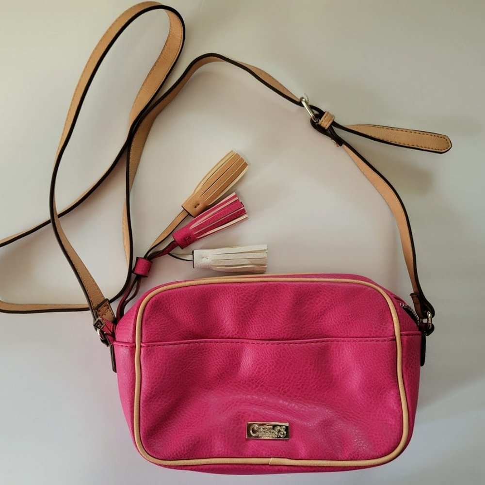 Carlos‎ Santana pink crossbody with tassels